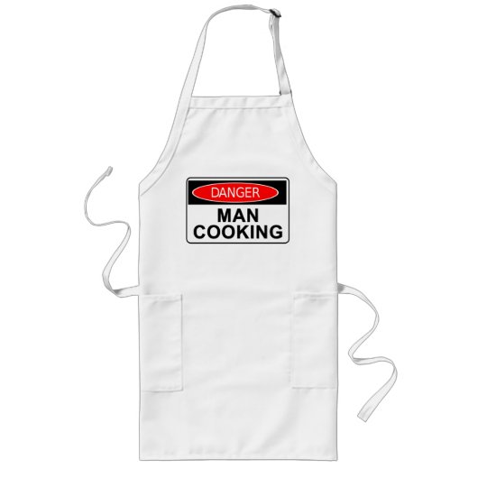 Gevaarlijk Man Koken Apron Lang Schort (Voorkant)