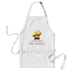 Gevaarlijk Man koken Standaard Schort