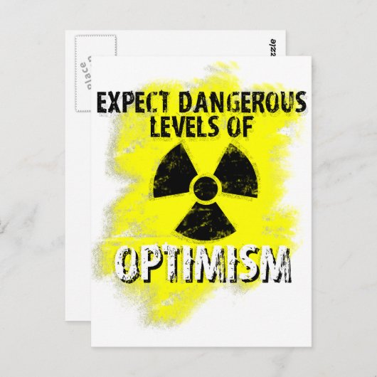 gevaarlijk optimisme briefkaart (Voorkant / Achterkant)