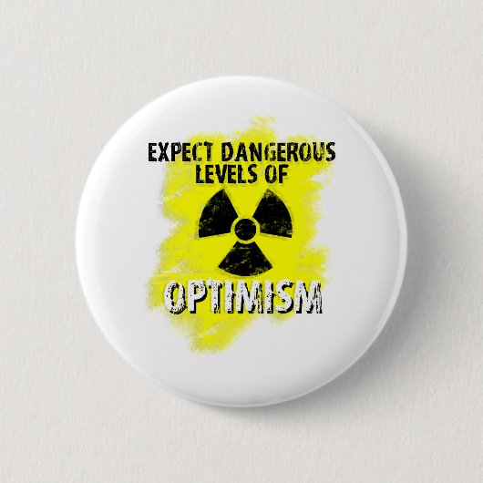 gevaarlijk optimisme ronde button 5,7 cm (Voorkant)