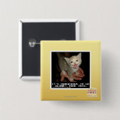 Gevaarlijk Vierkante Button 5,1 Cm (Voorkant /achterkant)