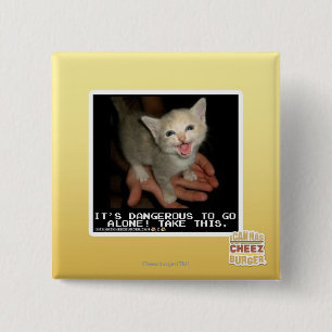 Gevaarlijk Vierkante Button 5,1 Cm