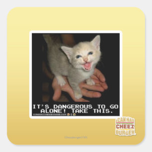 Gevaarlijk Vierkante Sticker