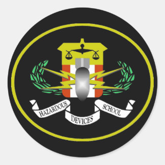 Gevaarlijke apparaten Logo Ronde Sticker