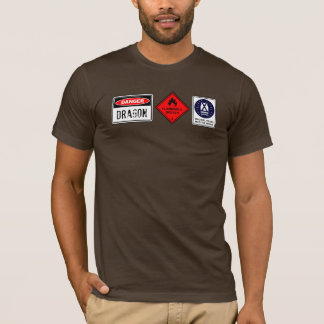 Gevaarlijke draak - Funny Safety Signs Geek Shirt