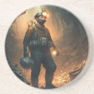 Gevaarlijke mijnen zandsteen onderzetter