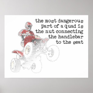 Gevaarlijke Noten Quad ATV Off-Road Print Poster B