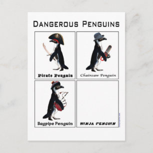 gevaarlijke pinguïns briefkaart
