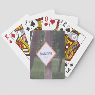 Gevaarlijke Sign Spellingkaarten Pokerkaarten