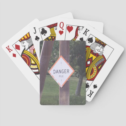 Gevaarlijke Sign Spellingkaarten Pokerkaarten (Achterkant)