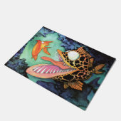 "Gevaarlijke wateren" Waterverf vis Mike Quinn Deurmat (Schuin)