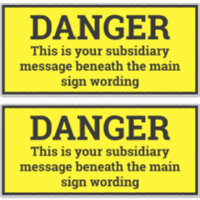 Gevaarssignalen - Twee zwarte en gele gebarentjes
