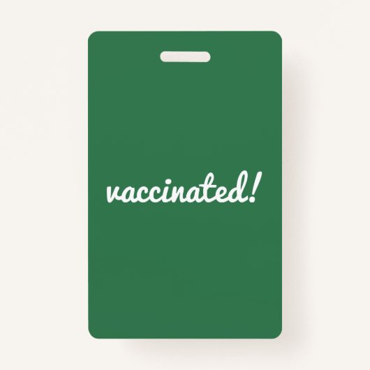 gevaccineerd | Coronavirus Covid Pro Vaccin Green Badge (Voorkant)