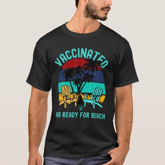 gevaccineerd en klaar om het Zee Vaca van het stra T-shirt (Voorkant)