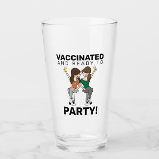 Gevaccineerd en klaar om partij te worden - bier glas