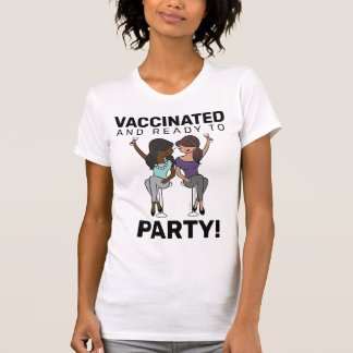 Gevaccineerd en klaar voor gebruik - wijn t-shirt