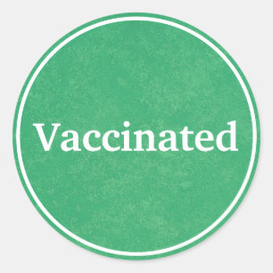Gevaccineerd (groen) ronde sticker