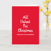 Gevaccineerd kerstfeest kaart (Gele Bloem)