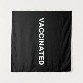 Gevaccineerd, zwart wit aanpasbaar tapijt wandkleed (Voorkant (horizontaal))