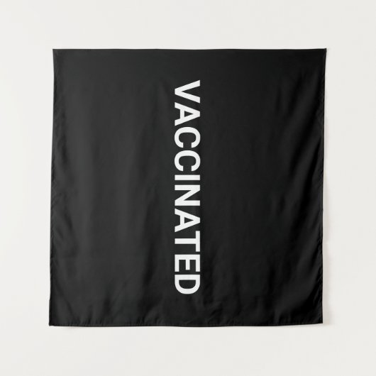 Gevaccineerd, zwart wit aanpasbaar tapijt wandkleed (Voorkant (horizontaal))