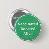 Gevaccineerde gebooste levende (groene) Button (Voorkant /achterkant)