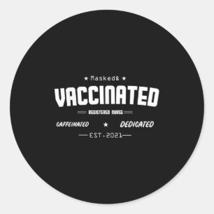 Gevaccineerde Grappige Humor Grafische Quote Gereg Ronde Sticker