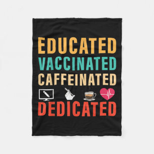 Gevaccineerde Grappige Humor Grafische Quote Nurs Fleece Deken