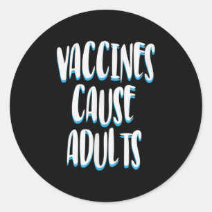 Gevaccineerde Grappige Humor Grafische Volwassenen Ronde Sticker