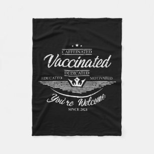 Gevaccineerde Grappige Humor Graphic Quote Volledi Fleece Deken