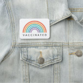 Gevaccineerde regenboog | Covid Coronavirus Badge (In situ)