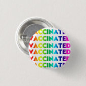Gevaccineerde regenboogpride lgbt lgbtq homopatroo ronde button 3,2 cm (Voorkant /achterkant)