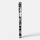 Gevallen bladeren Patroon zwart op grijs Case-Mate iPhone Case (Achterkant / Links)