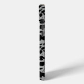 Gevallen bladeren Patroon zwart op grijs Case-Mate iPhone Case (Achterkant / Links)