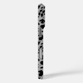 Gevallen bladeren Patroon zwart op grijs Case-Mate iPhone Case (Achterkant / Rechts)