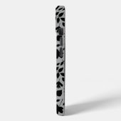 Gevallen bladeren Patroon zwart op grijs Case-Mate iPhone Case (Achterkant / Links)