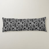 Gevallen bladeren RPT Patroon Zwart op Grijs Lichaamskussen (Achterkant)