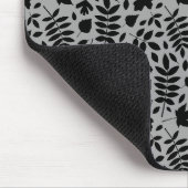 Gevallen bladeren RPT Patroon Zwart op Grijs Muismat (Hoek)