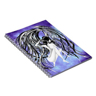 Gevallen engel grijs & blauw notitieboek