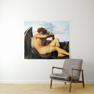 Gevallen engel schilderij van Alexandre Cabanel Wandkleed