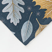 Gevallen winterbladeren afgestoft door vorst fleece deken (Hoek)