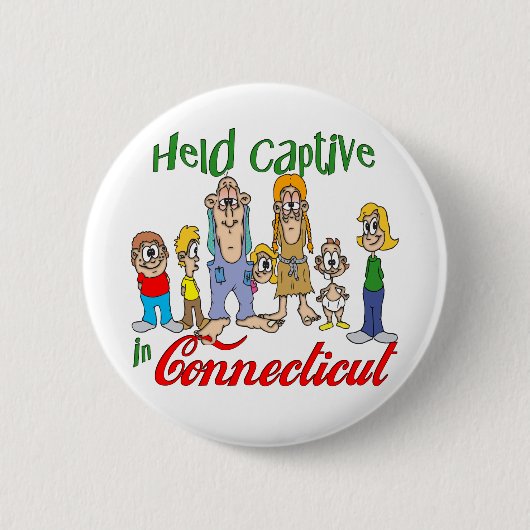 Gevangen gehouden in Connecticut Ronde Button 5,7 Cm (Voorkant)