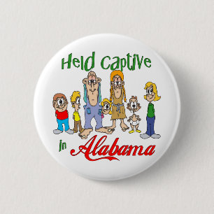 Gevangen genomen in Alabama Ronde Button 5,7 Cm
