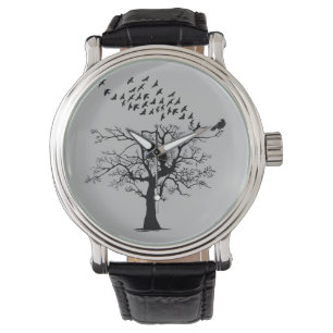 Gevangen in een boom merel Raven horloge
