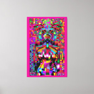 Gevangen in een Teleportal Glitch - Ken Gage Art Canvas Afdruk