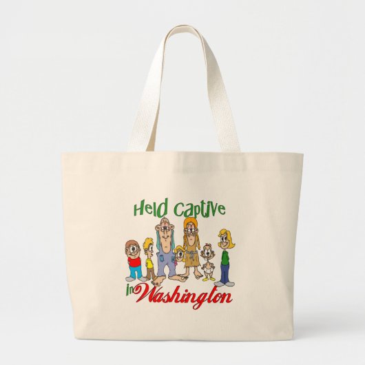 Gevangen in Washington Grote Tote Bag (Voorkant)