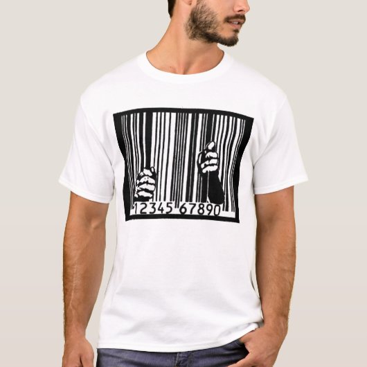 Gevangend door de Barcode T-shirt (Voorkant)