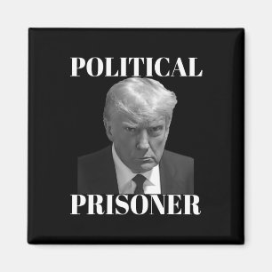Gevangene Donald J. Trump Black & Camp; Witte Mugs Magneet