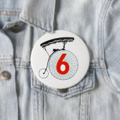 Gevangene nummer 6 ronde button 4,0 cm (In situ)