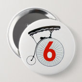 Gevangene nummer 6 ronde button 4,0 cm (Voorkant /achterkant)