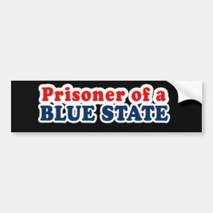 Gevangene van een Blauwe Staat Bumpersticker